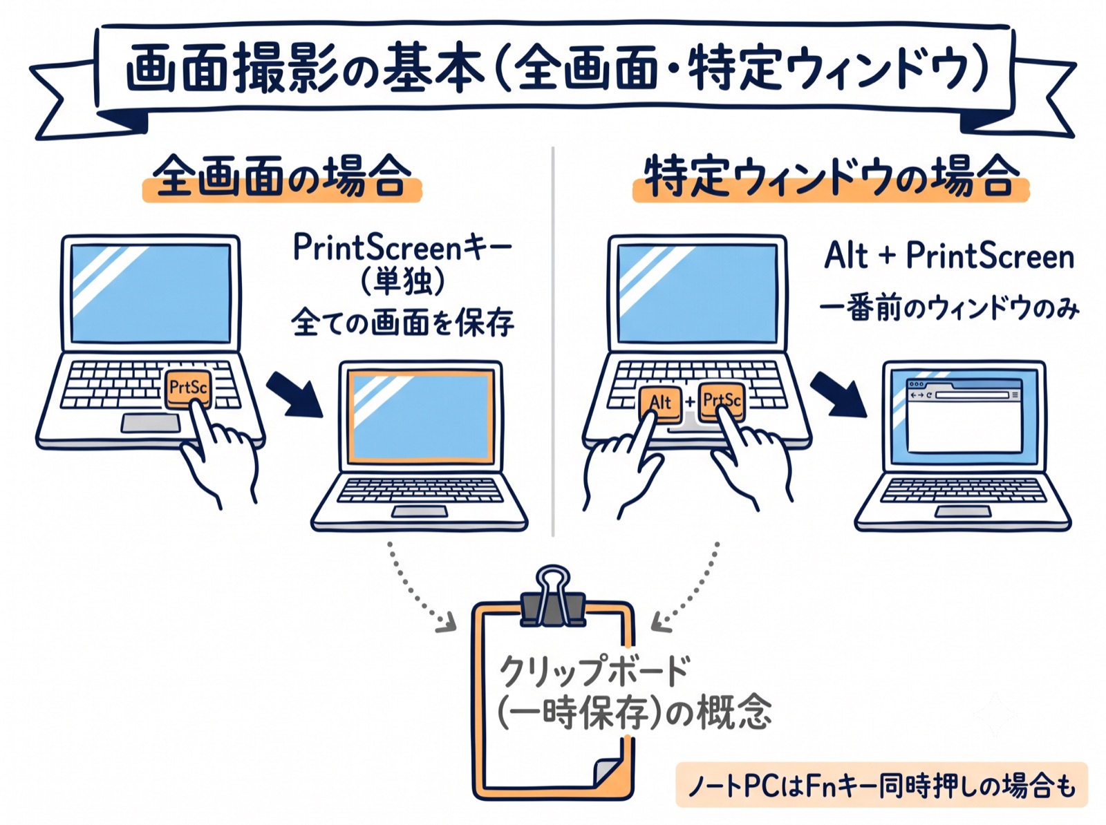 スクリーンショットの基本操作