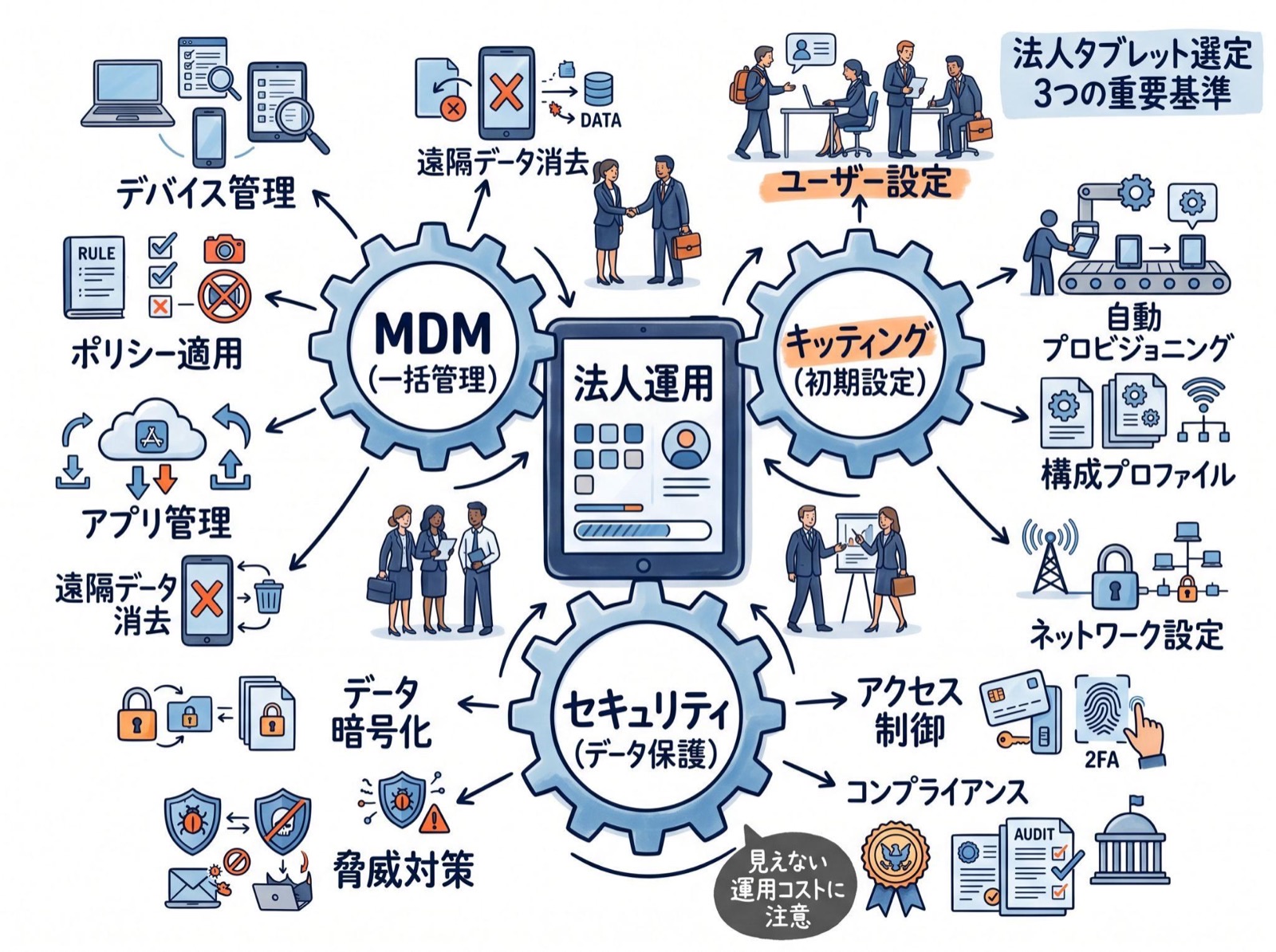 法人視点でのタブレット選定基準(MDM・キッティング・セキュリティ)
